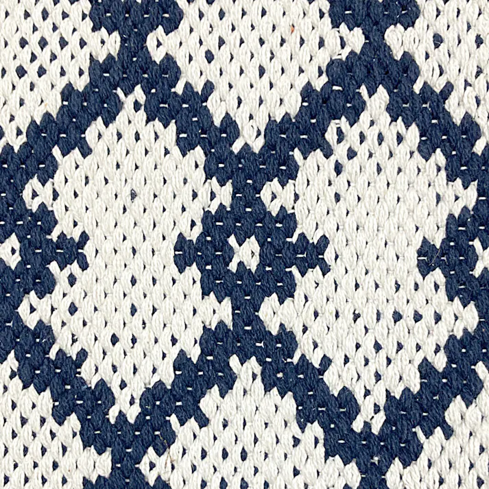 インド綿マット 葵リンク ネイビー 50×80cm