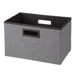 持ち運びしやすい折りたたみ収納ボックス デニム風グレー