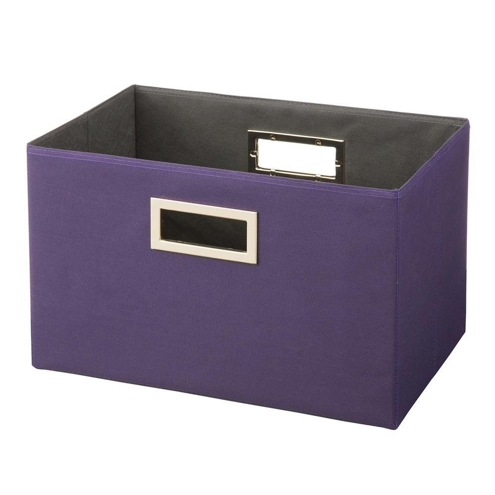 持ち運びしやすい折りたたみ収納ボックス パープル | カラーボックス