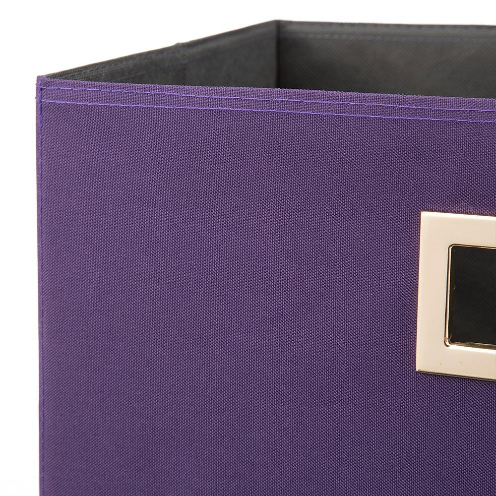 持ち運びしやすい折りたたみ収納ボックス パープル | カラーボックス 