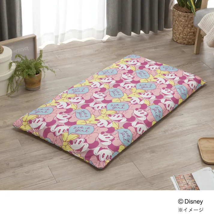 ロングフロアクッションカバー ミニーマウス ピンク 68×120cm※カバーのみ