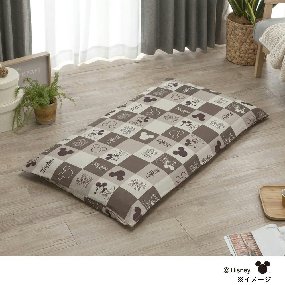 ロングフロアクッションカバー ミッキーマウス ブラウン 68×120cm
