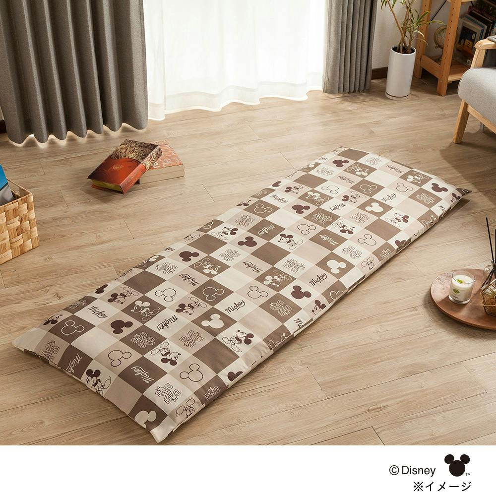 ロングフロアクッションカバー ミッキーマウス ブラウン 68×185cm
