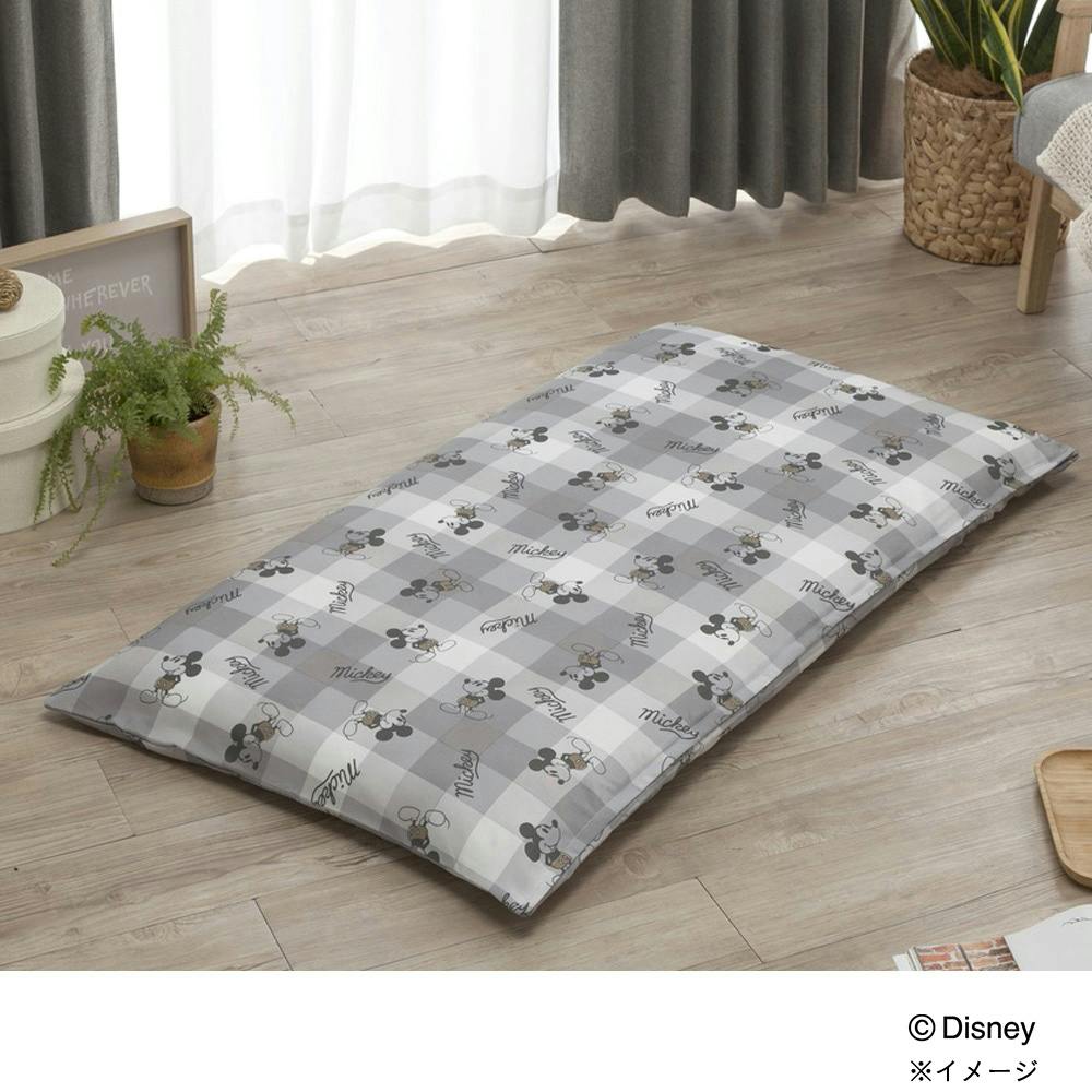 ロングフロアクッションカバー ミッキーマウス グレー 68×120cm
