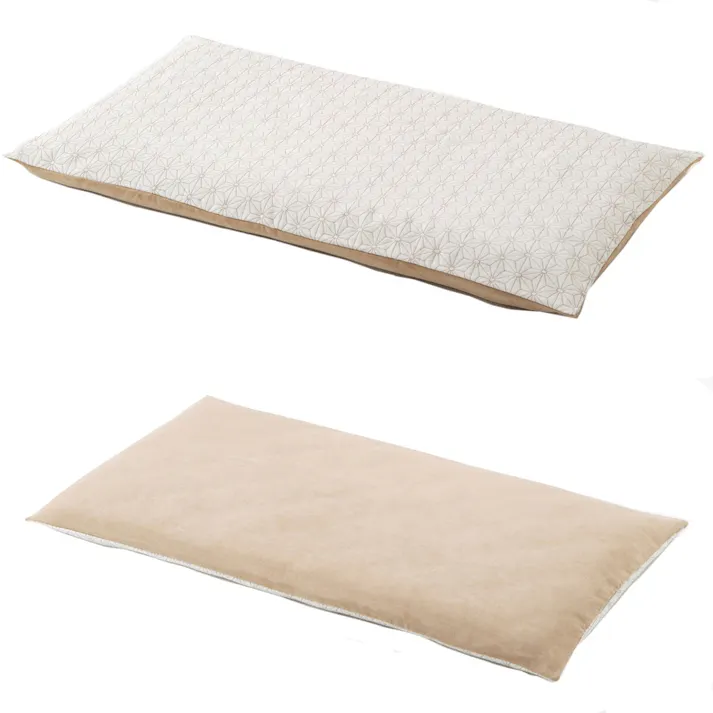 ロングフロアクッションカバー 麻の葉 アイボリー 68×120cm (販売終了)