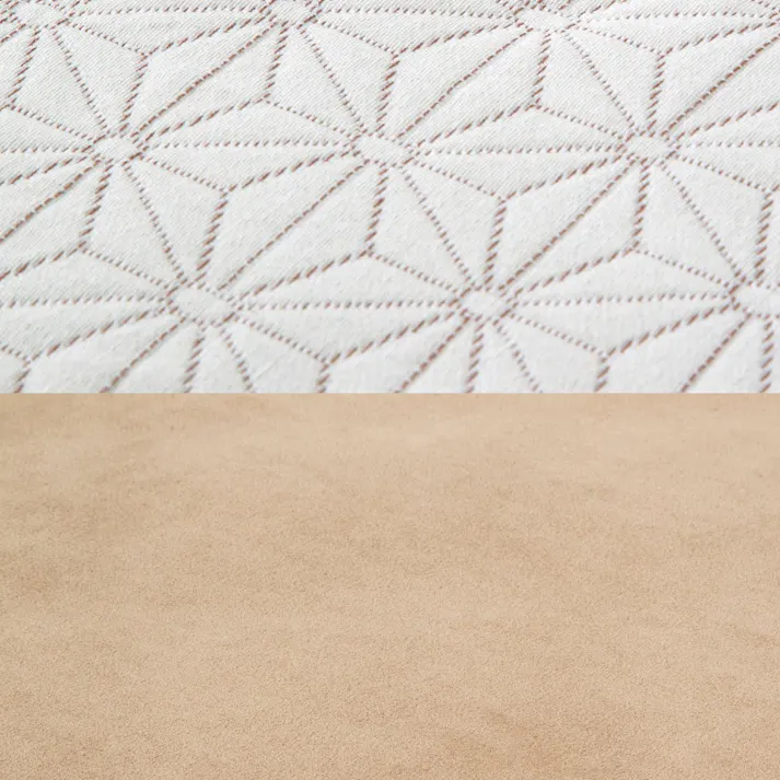 ロングフロアクッションカバー 麻の葉 アイボリー 68×120cm (販売終了)