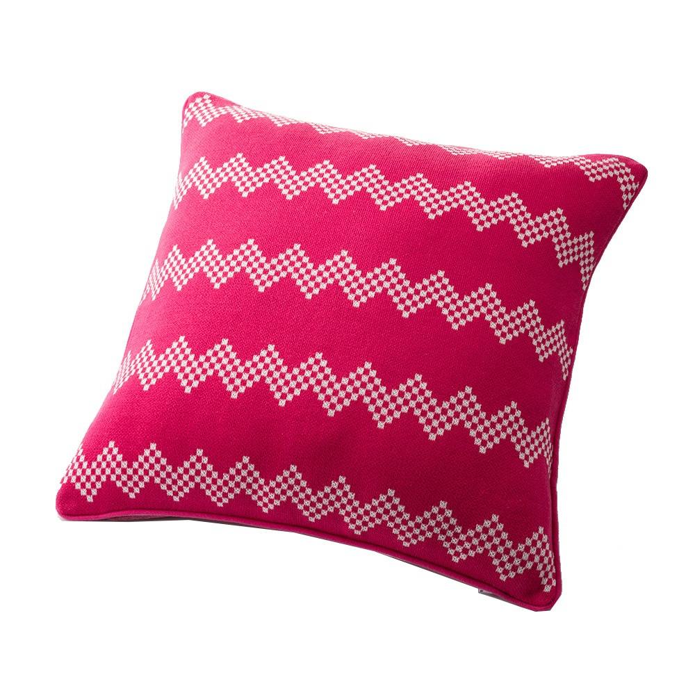 クッションカバー イリゼウェーブ ピンク 45×45cm※カバーのみ