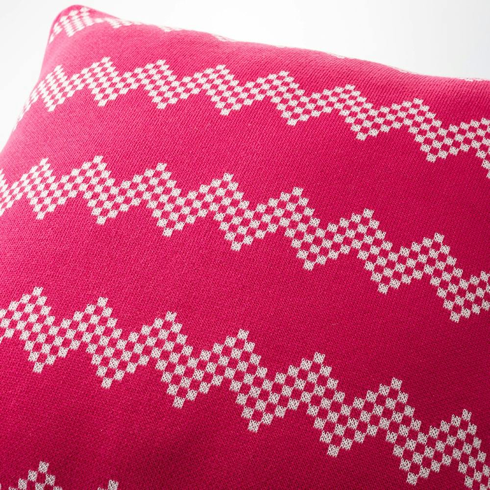 クッションカバー イリゼウェーブ ピンク 45×45cm※カバーのみ