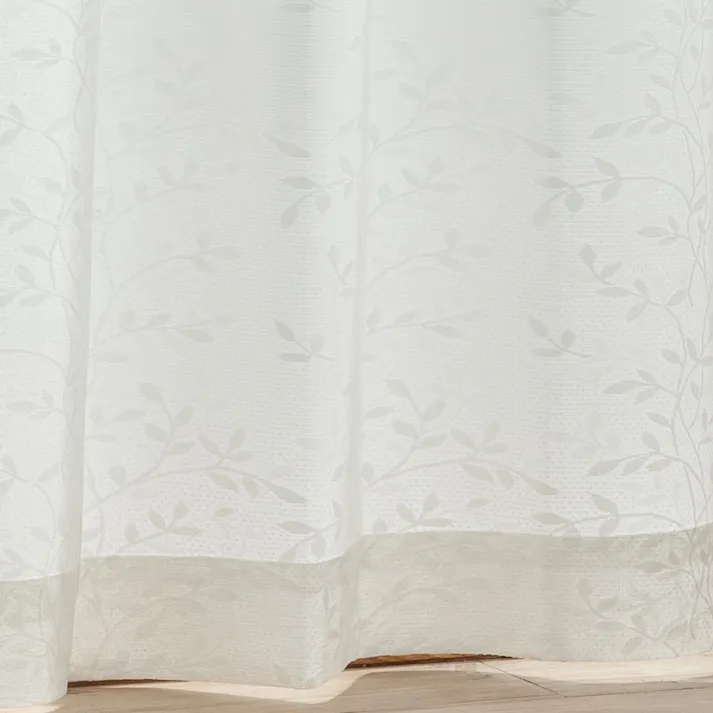 ペットと快適に過ごせる ソードリーフ 100×108cm 2枚組 レースカーテン