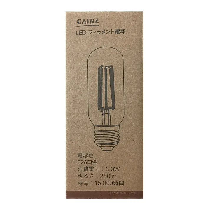 LEDフィラメント電球 E26 3.0W 電球色 LDA3L-T8(販売終了)