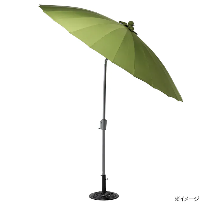 カインズ 多骨パラソル チルト式 ハンドル付 ライトグリーン 2.5m(販売終了)