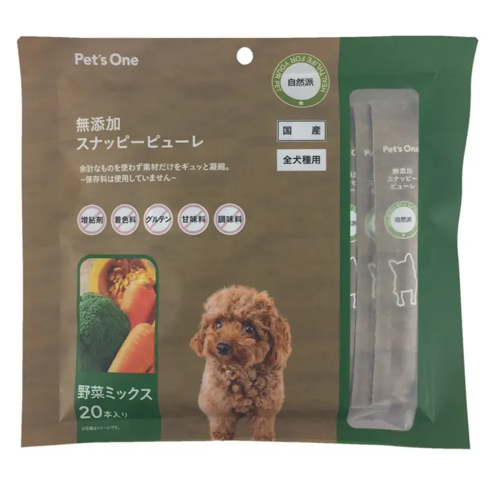 Pet’sOne 無添加 スナッピーピューレ 犬用 野菜ミックス 20本入り(販売終了)