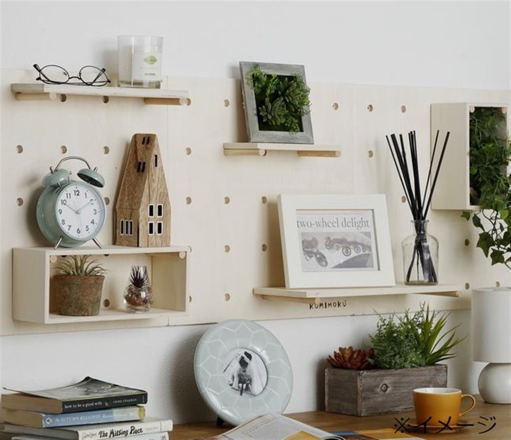 Kumimoku ウッド有孔ボード用 棚板 10×20cm | 木材 通販