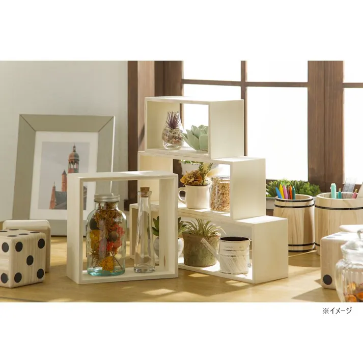 Kumimoku ウッド有孔ボード用 ボックス 中 30×10×10cm