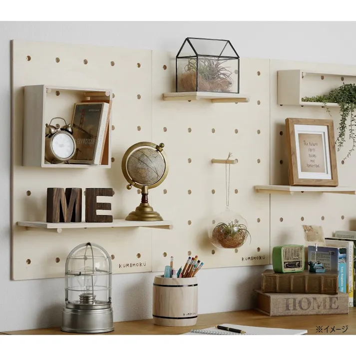 Kumimoku ウッド有孔ボード用丸棒 163mm 4本入