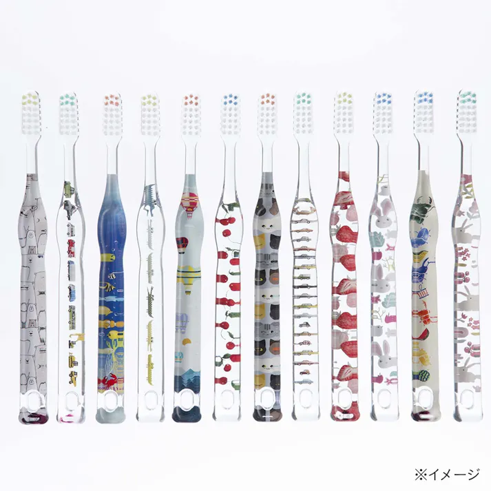 カインズ デザインハブラシ ふつう キッズ用 パステルうさぎ