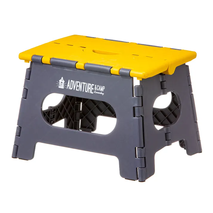 持ち運びしやすい折りたたみ踏み台 グレー