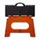 持ち運びしやすい折りたたみ踏み台 オレンジ