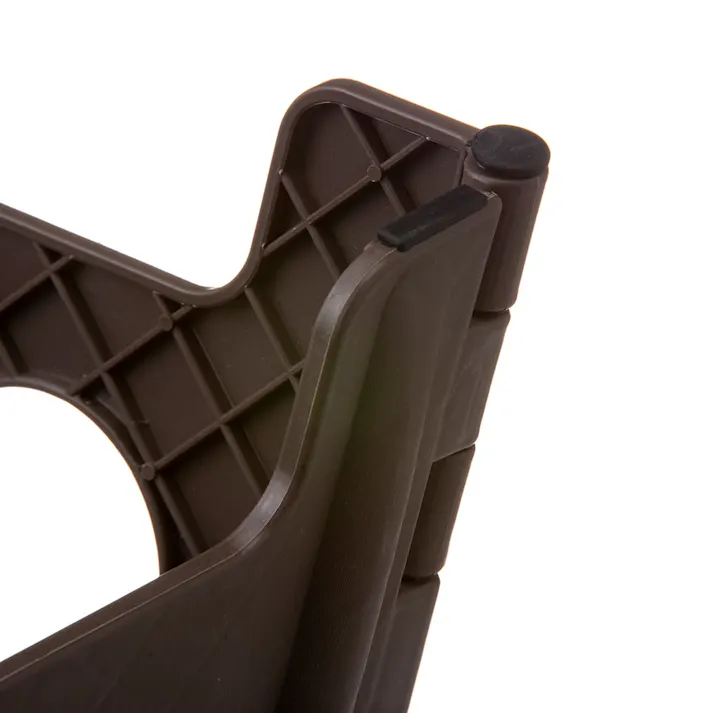 持ち運びしやすい折りたたみ踏み台 ハイタイプ ブラウン (販売終了)