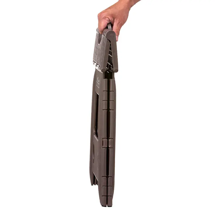 持ち運びしやすい折りたたみ踏み台 ハイタイプ ブラウン (販売終了)