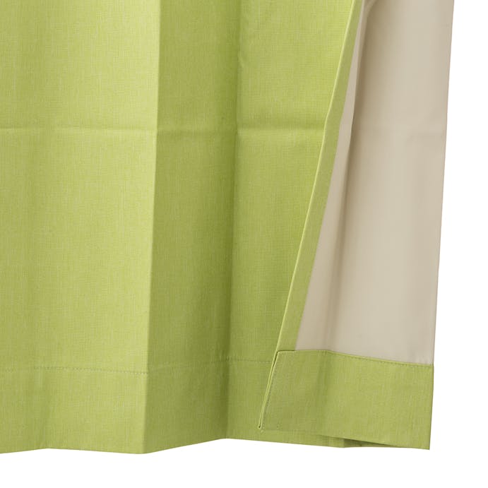 遮音遮熱遮光カーテン ニューコスモ ライトグリーン 100×110cm 2枚組
