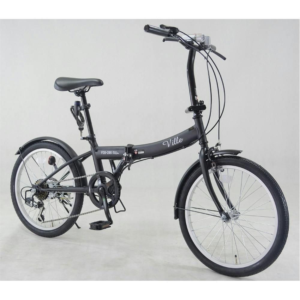 Ville[FDB-206]20吋 折り畳み自転車 外装6段/シルバー - 折りたたみ自転車