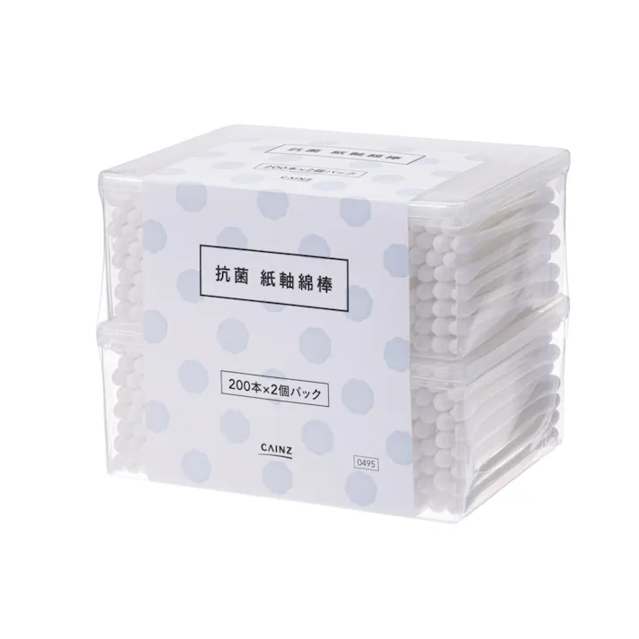 カインズ 抗菌 紙軸綿棒 200本×2個パック