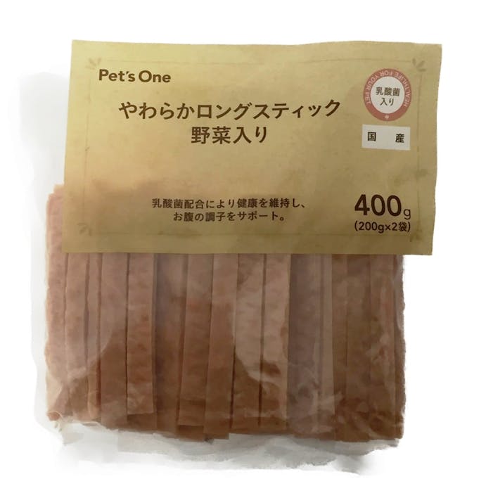 Pet’sOne やわらかロングスティック 野菜入り 400g