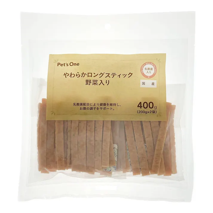 Pet’sOne やわらかロングスティック 野菜入り 400g