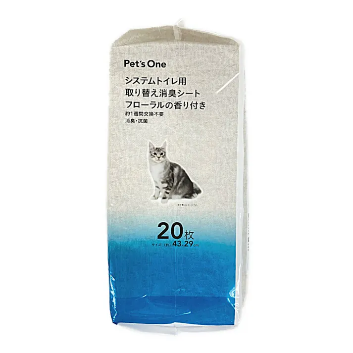 Pet’sOne システムトイレ用 取り替え消臭シート フローラルの香り付き 20枚