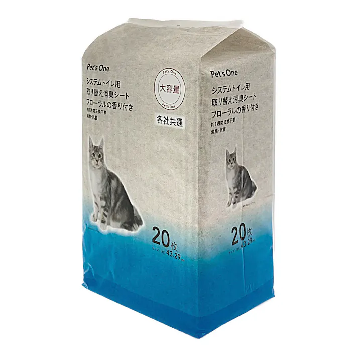 Pet’sOne システムトイレ用 取り替え消臭シート フローラルの香り付き 20枚