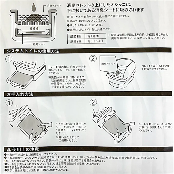 Pet’sOne システムトイレ用 取り替え消臭シート フローラルの香り付き 20枚