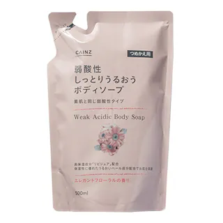 CAINZ 弱酸性 しっとりうるおう ボディソープ エレガントフローラルの香り 詰替用 500ml