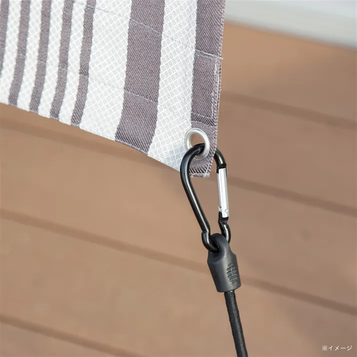 日除け 外れにくいタープ・シェード取り付けロープ 70cm 2本入 (販売終了)