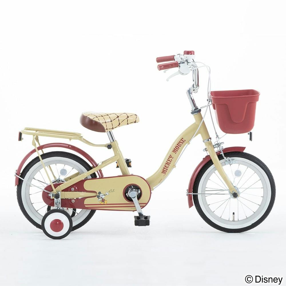 自転車】ディズニー幼児車 ミッキー 16インチ ベージュ(販売終了) | 子供用自転車（幼児用） 通販 | ホームセンターのカインズ