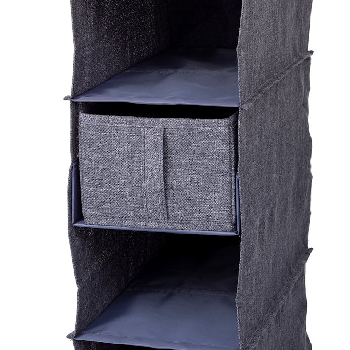 ハンガー収納ラック スリム6段 グレー 20×40×80cm H6