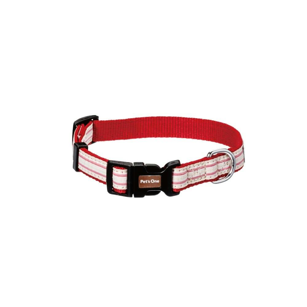 ドッグカラー ストライプ レッド S 首輪(犬用) ドッグカラー ストライプ レッド S 首輪(犬用)