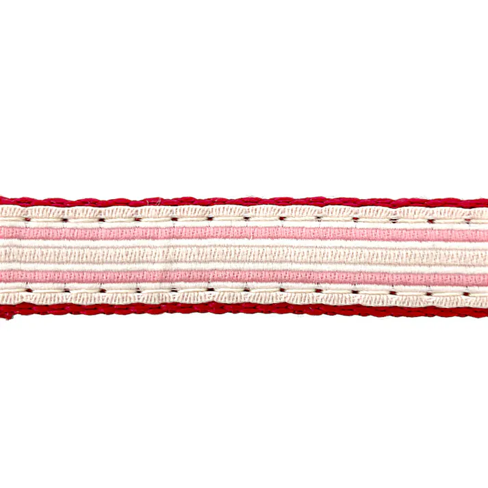 ドッグカラー ストライプ レッド S