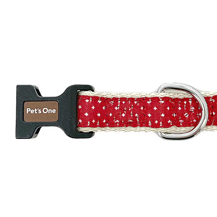 ドッグカラー ドット レッド S