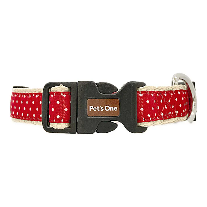 ドッグカラー ドット レッド M