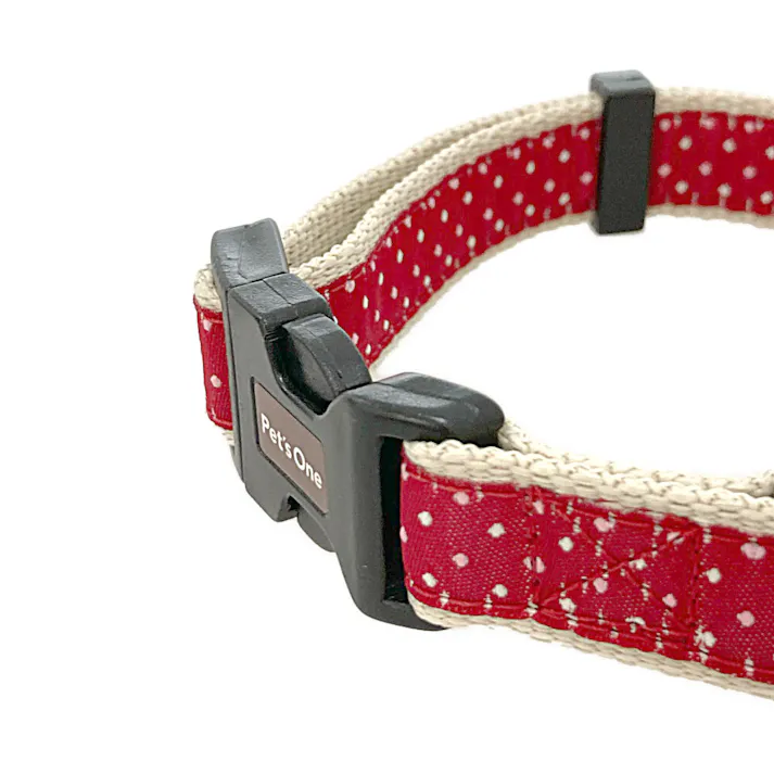 ドッグカラー ドット レッド M