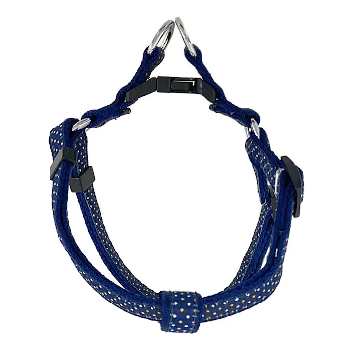 ドッグハーネス ドット ブルー S