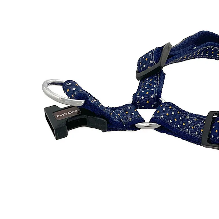 ドッグハーネス ドット ブルー S