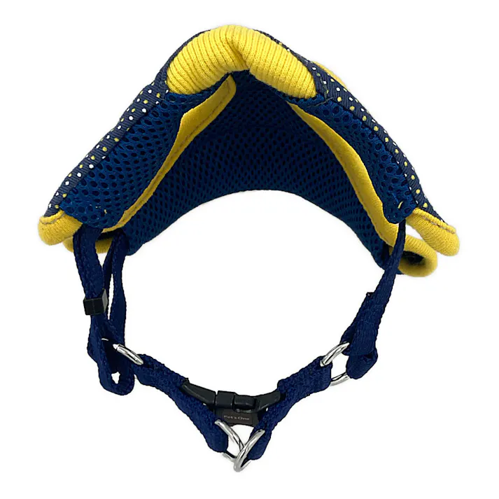 ドッグベストハーネス ドット ブルー S