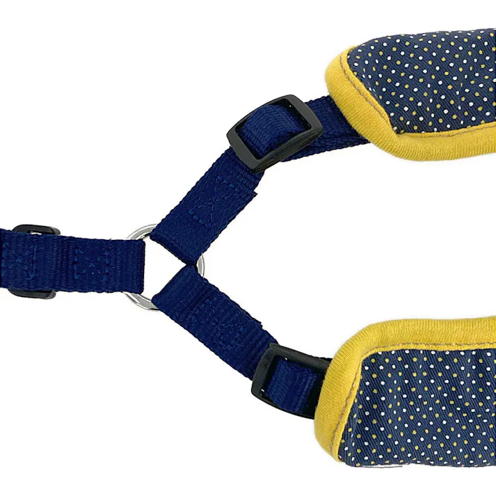ドッグベストハーネス ドット ブルー S