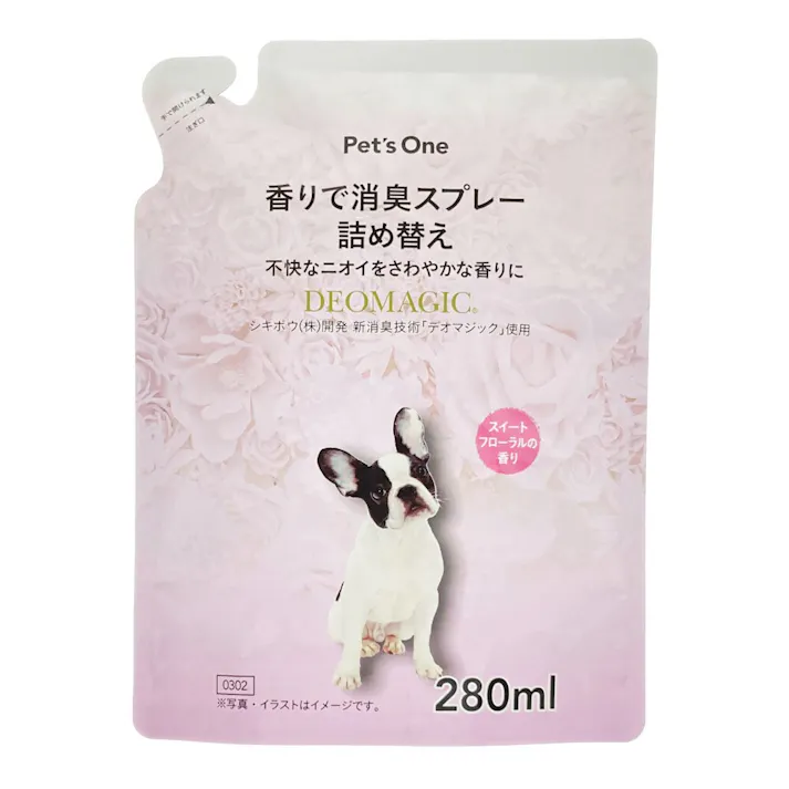 Pet’s One 香りで消臭ペットスプレー スイートフローラルの香り 詰め替え用 280ml
