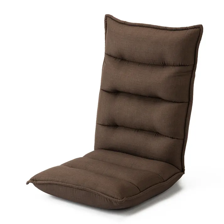 座ったままリクライニングできる倒れにくい座椅子 ブラウン(販売終了)