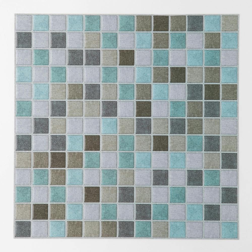 カインズ Kumimoku デザインシート タイル 大 ブルーマーブル