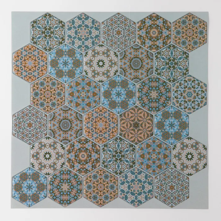 カインズ Kumimoku デザインシート 六角形 大 ベージュ