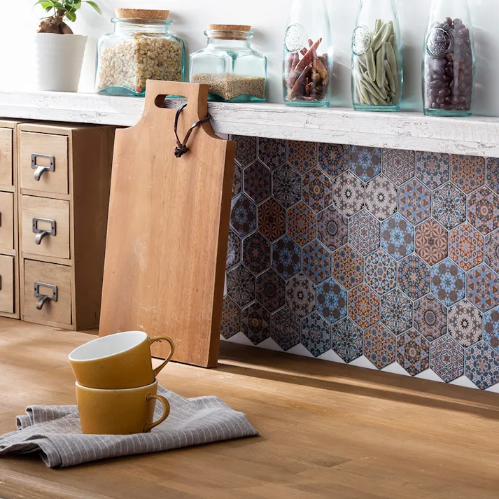 カインズ Kumimoku デザインシート 六角形 大 ベージュ